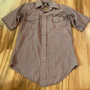 Flying R Ranchwear by Ruddock Men's Short-Sleeve Stripe Shirt - 14.5X33
